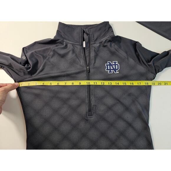 Notre dame pro edge women's pullover 1/4 zip gameday top small S EUC Long Sleeve - Picture 6 of 7